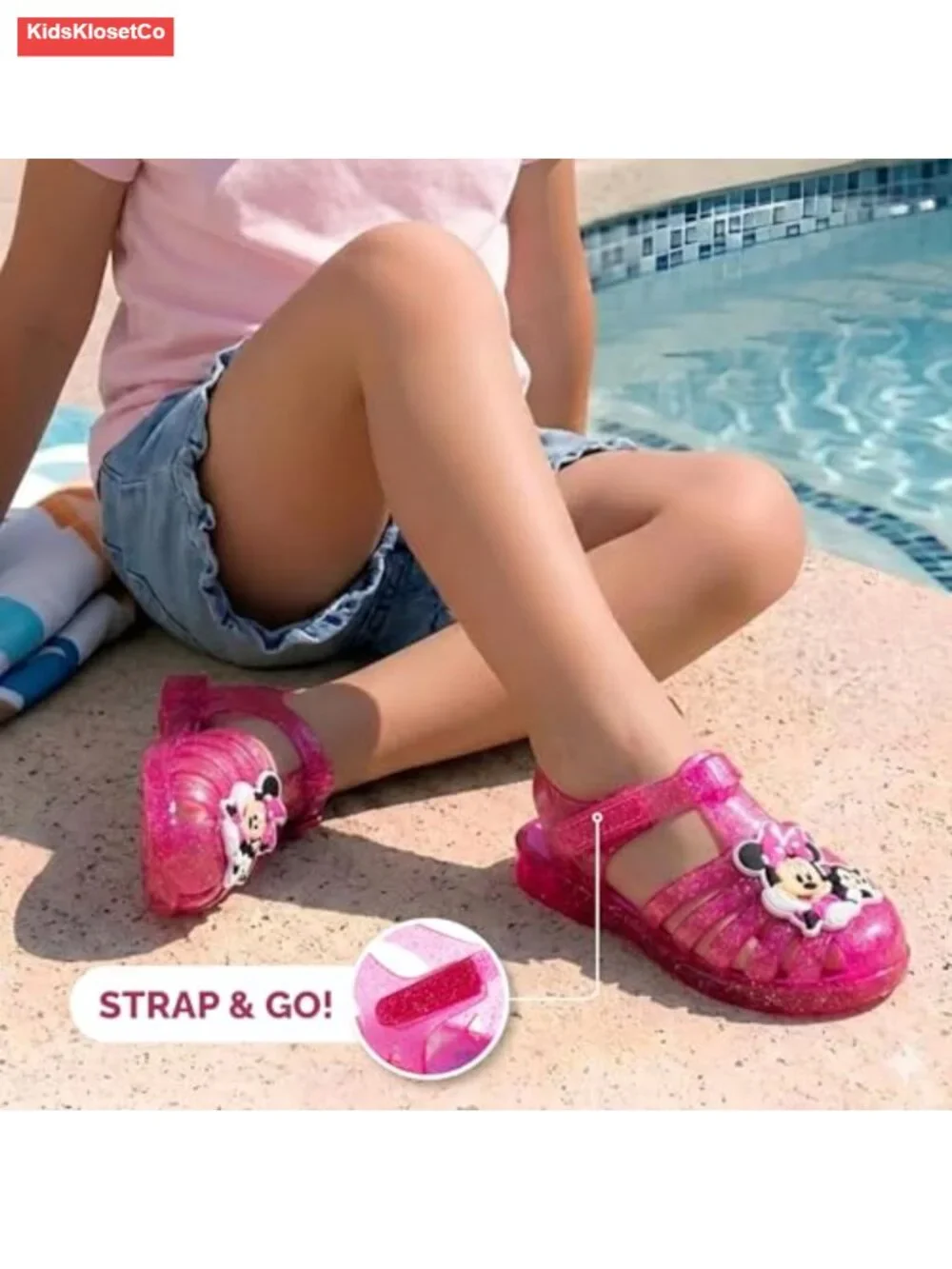 Jelly Sandals for Girls - Non-Slip Water Shoes - Toddler/Little Kid Summer